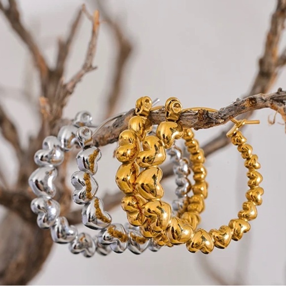 Chantí jewelry Jewelry - ✨New SweetHeart Earrings 18K Gold plated & Silver